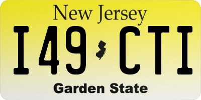 NJ license plate I49CTI