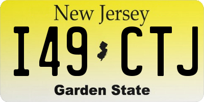 NJ license plate I49CTJ
