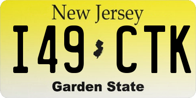 NJ license plate I49CTK