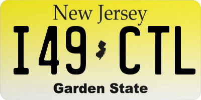 NJ license plate I49CTL