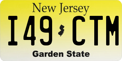 NJ license plate I49CTM