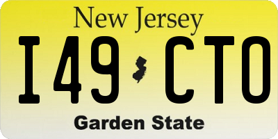 NJ license plate I49CTO