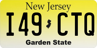 NJ license plate I49CTQ