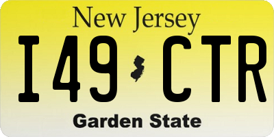 NJ license plate I49CTR