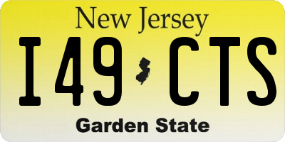 NJ license plate I49CTS