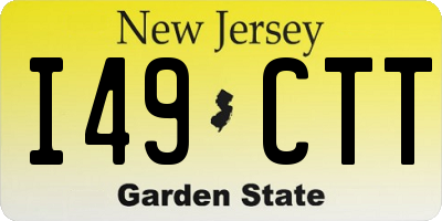 NJ license plate I49CTT