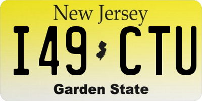NJ license plate I49CTU