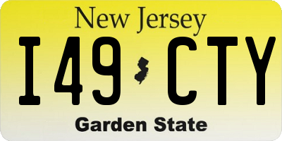 NJ license plate I49CTY