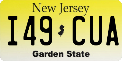 NJ license plate I49CUA