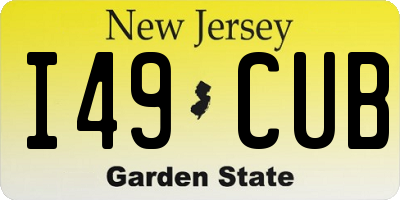 NJ license plate I49CUB