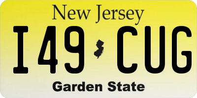 NJ license plate I49CUG