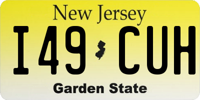 NJ license plate I49CUH