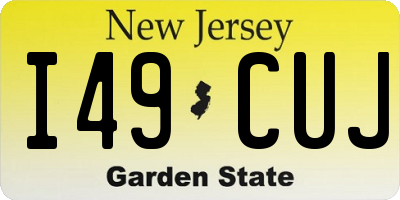 NJ license plate I49CUJ