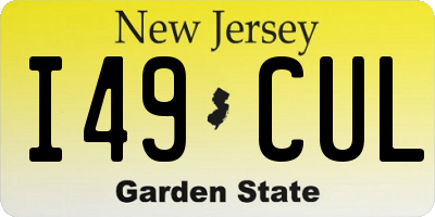 NJ license plate I49CUL
