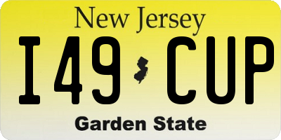 NJ license plate I49CUP