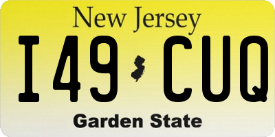 NJ license plate I49CUQ