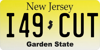NJ license plate I49CUT