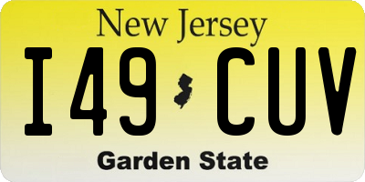 NJ license plate I49CUV