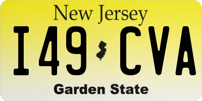 NJ license plate I49CVA