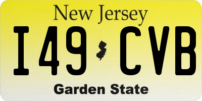 NJ license plate I49CVB