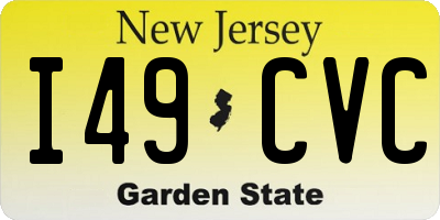 NJ license plate I49CVC