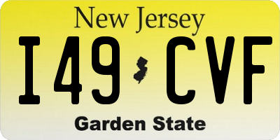 NJ license plate I49CVF