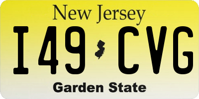 NJ license plate I49CVG