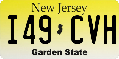 NJ license plate I49CVH
