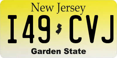 NJ license plate I49CVJ
