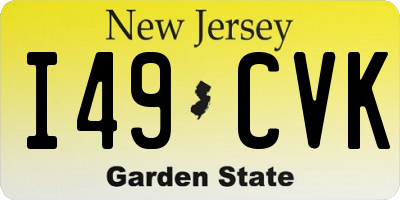 NJ license plate I49CVK