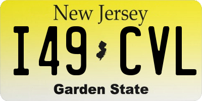 NJ license plate I49CVL