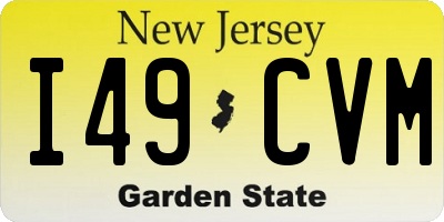 NJ license plate I49CVM