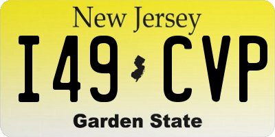 NJ license plate I49CVP