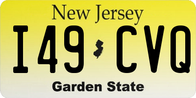 NJ license plate I49CVQ