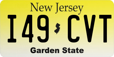 NJ license plate I49CVT