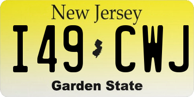 NJ license plate I49CWJ