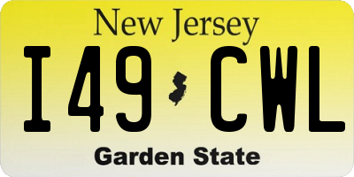 NJ license plate I49CWL