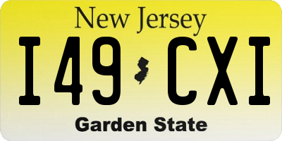 NJ license plate I49CXI