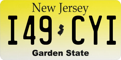 NJ license plate I49CYI
