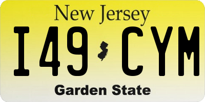 NJ license plate I49CYM