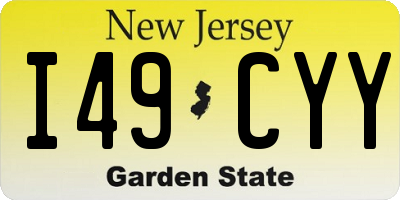 NJ license plate I49CYY