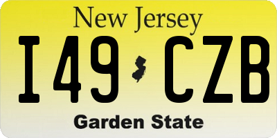 NJ license plate I49CZB