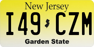 NJ license plate I49CZM
