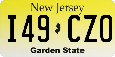 NJ license plate I49CZO
