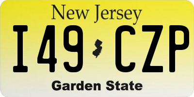 NJ license plate I49CZP
