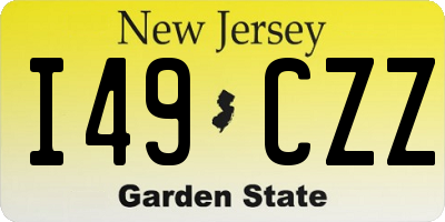 NJ license plate I49CZZ