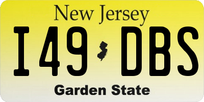 NJ license plate I49DBS