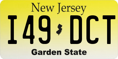 NJ license plate I49DCT