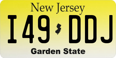 NJ license plate I49DDJ