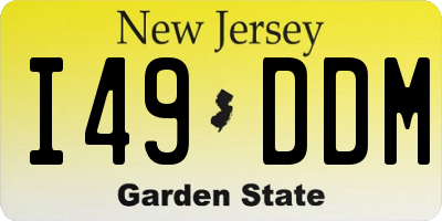 NJ license plate I49DDM